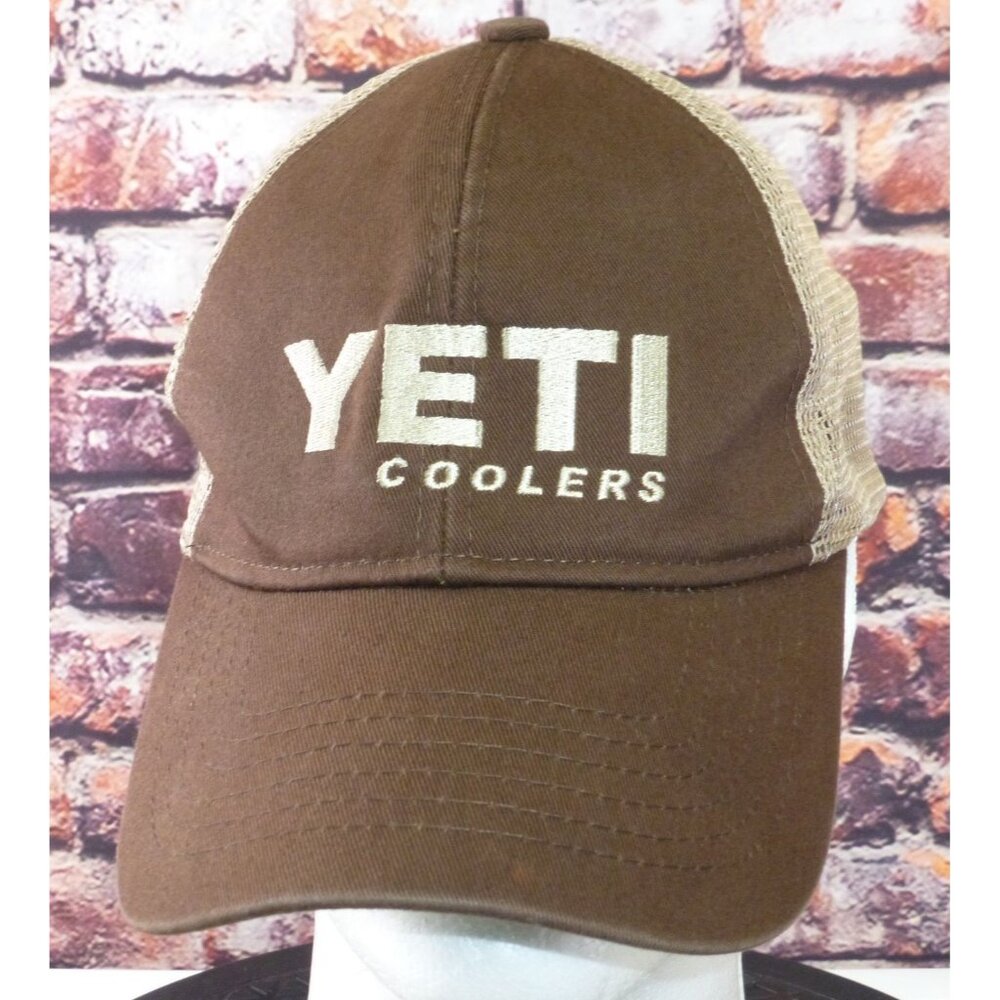 Yeti Brown Mesh Trucker Hat Adjustable Snapback Cap